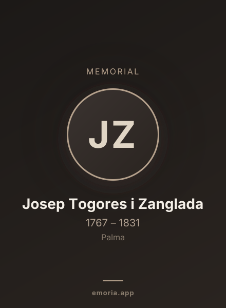 Memorial portrait of Josep Togores i Zanglada