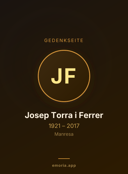 Gedenkportrait von Josep Torra i Ferrer