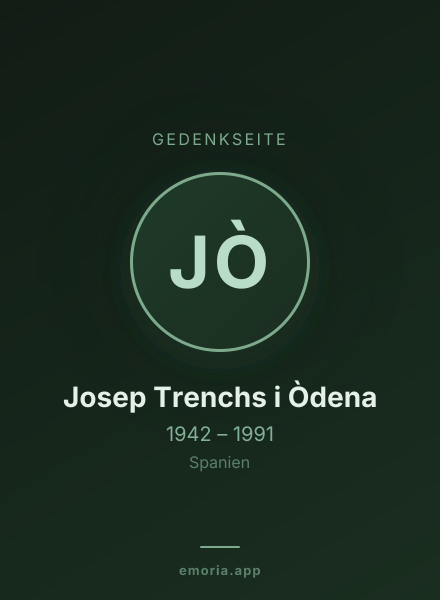 Gedenkportrait von Josep Trenchs i Òdena