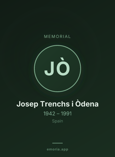 Memorial portrait of Josep Trenchs i Òdena