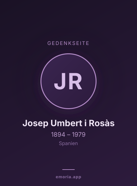 Gedenkportrait von Josep Umbert i Rosàs