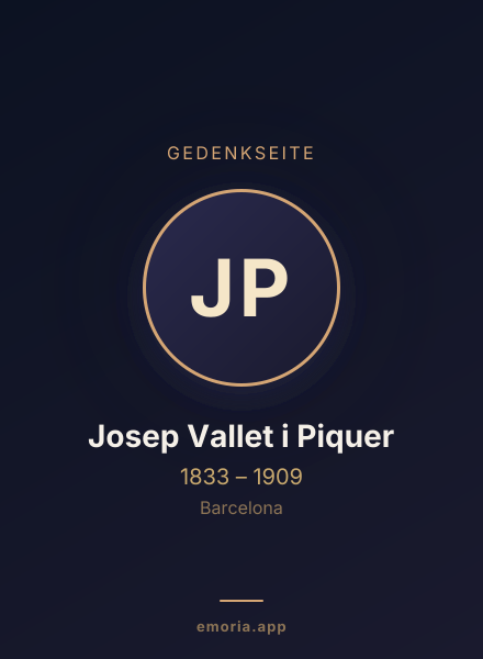 Gedenkportrait von Josep Vallet i Piquer