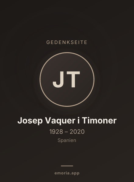 Gedenkportrait von Josep Vaquer i Timoner