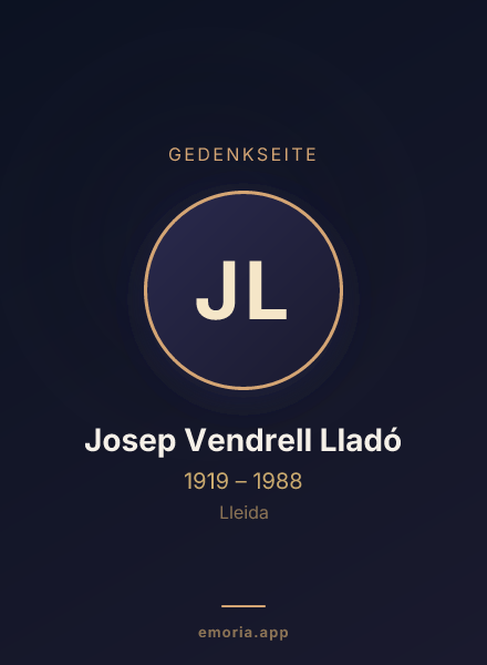 Gedenkportrait von Josep Vendrell Lladó