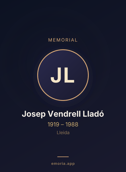 Memorial portrait of Josep Vendrell Lladó