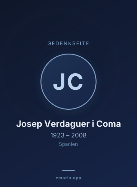 Gedenkportrait von Josep Verdaguer i Coma