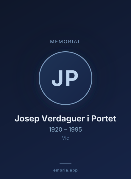Memorial portrait of Josep Verdaguer i Portet
