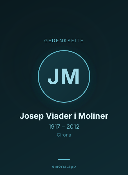 Gedenkportrait von Josep Viader i Moliner