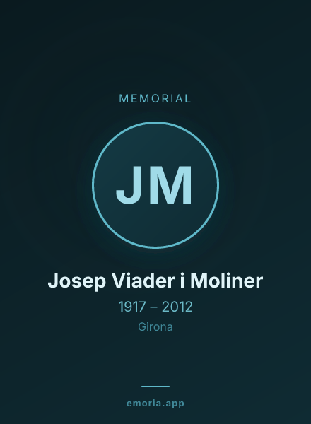 Memorial portrait of Josep Viader i Moliner