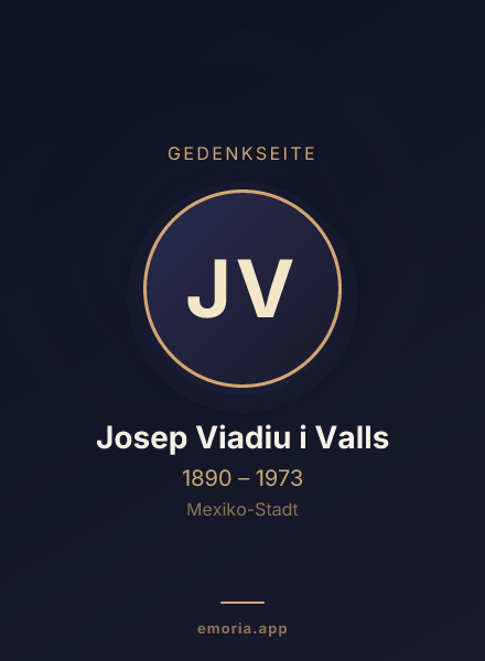 Gedenkportrait von Josep Viadiu i Valls