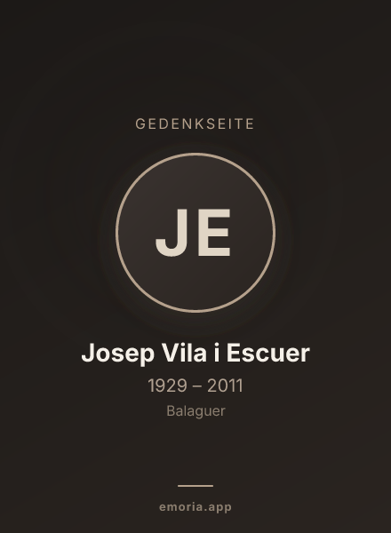 Gedenkportrait von Josep Vila i Escuer