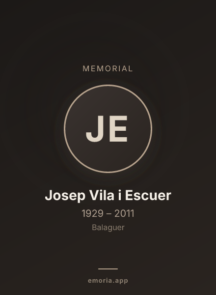Memorial portrait of Josep Vila i Escuer