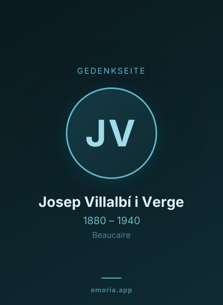 Gedenkportrait von Josep Villalbí i Verge