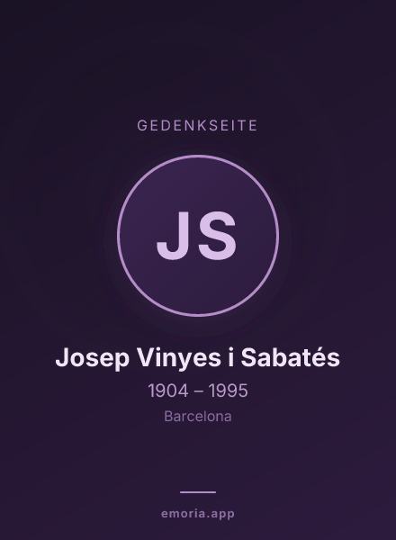 Gedenkportrait von Josep Vinyes i Sabatés