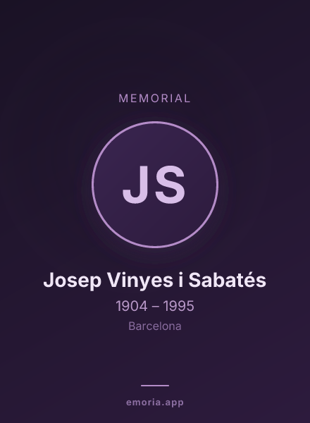 Memorial portrait of Josep Vinyes i Sabatés