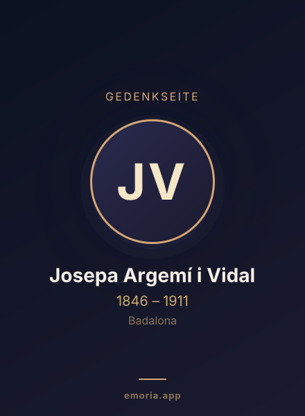 Gedenkportrait von Josepa Argemí i Vidal