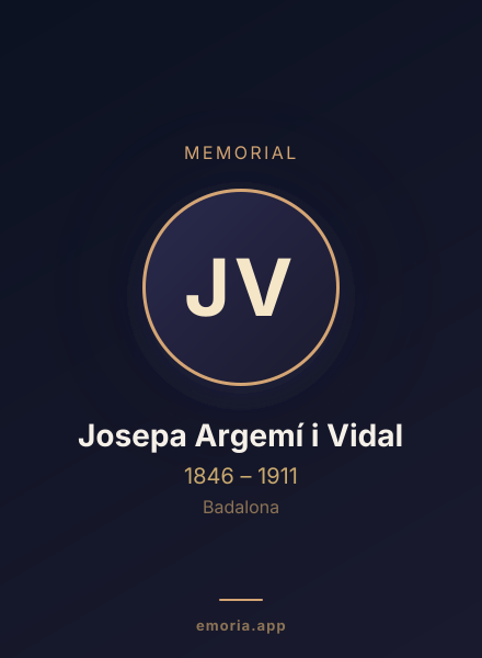 Memorial portrait of Josepa Argemí i Vidal