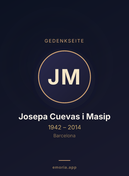 Gedenkportrait von Josepa Cuevas i Masip