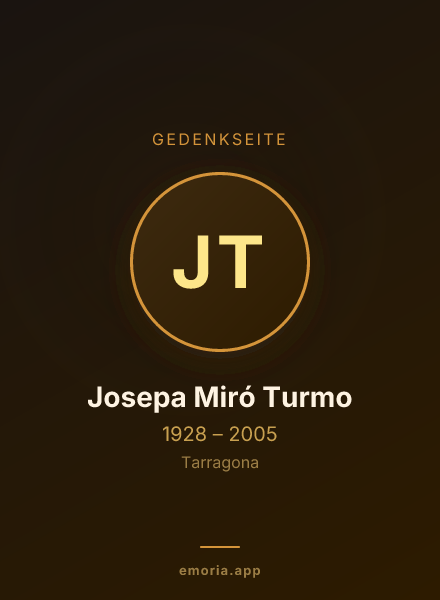 Gedenkportrait von Josepa Miró Turmo