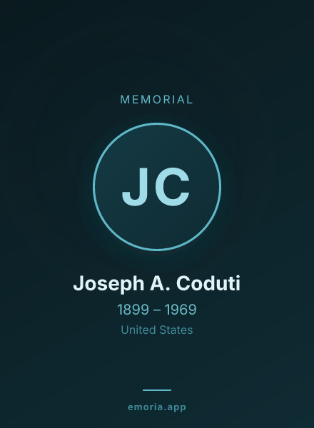 Memorial portrait of Joseph A. Coduti