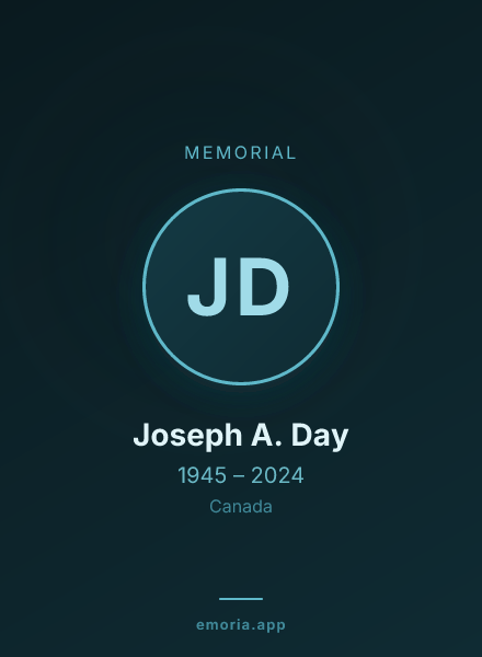 Memorial portrait of Joseph A. Day