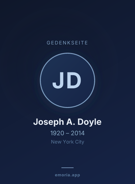 Gedenkportrait von Joseph A. Doyle