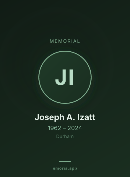 Memorial portrait of Joseph A. Izatt
