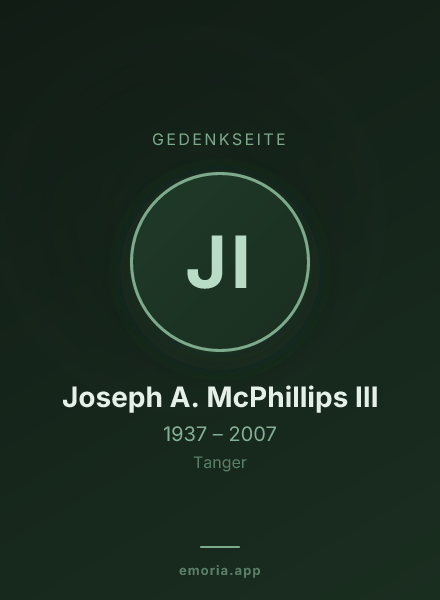 Gedenkportrait von Joseph A. McPhillips III