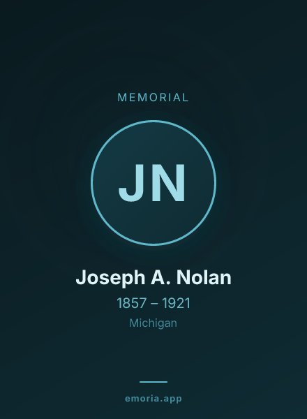 Memorial portrait of Joseph A. Nolan