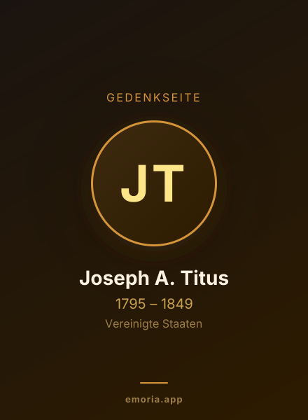 Gedenkportrait von Joseph A. Titus