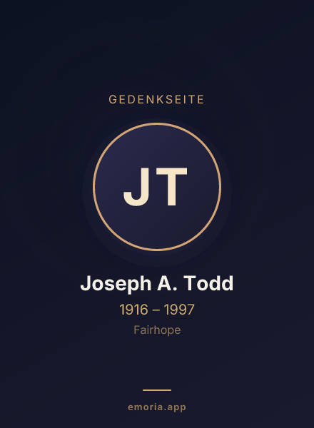 Gedenkportrait von Joseph A. Todd