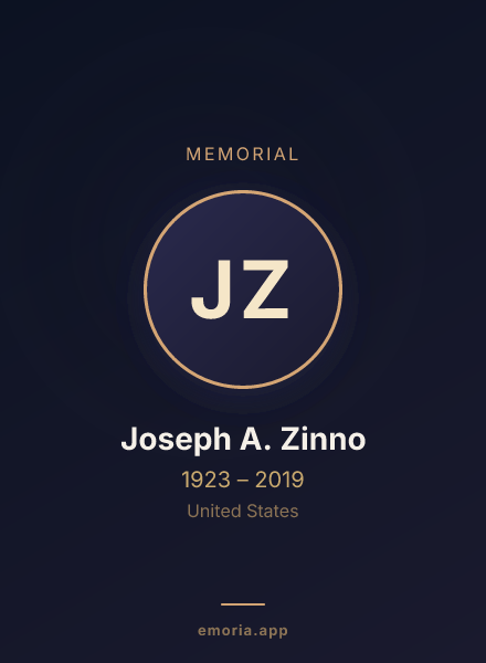 Memorial portrait of Joseph A. Zinno