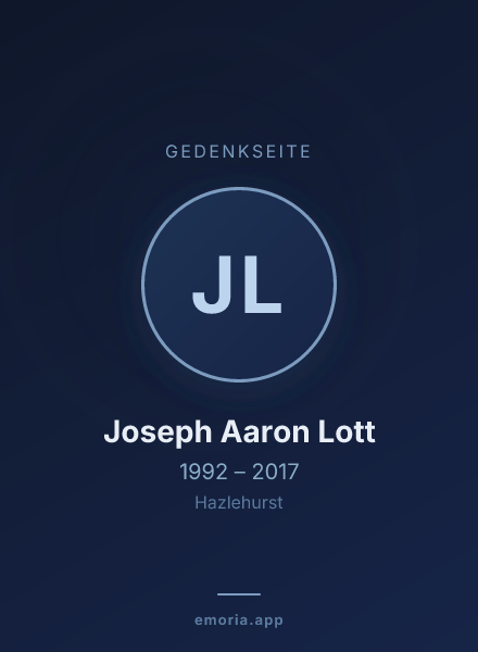 Gedenkportrait von Joseph Aaron Lott
