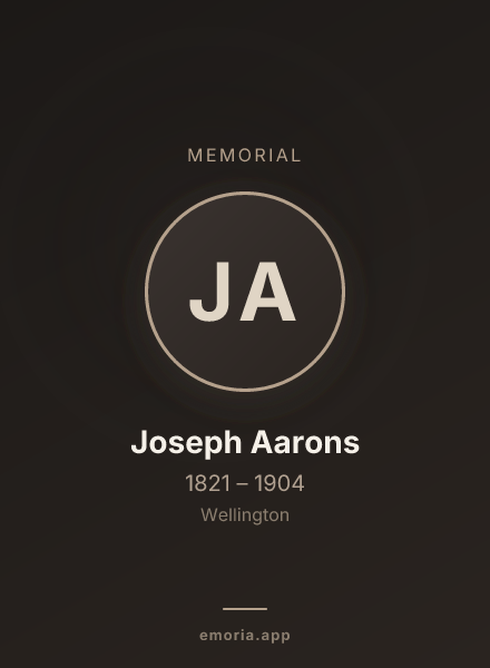 Memorial portrait of Joseph Aarons