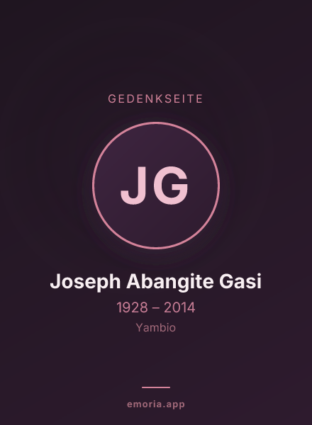 Gedenkportrait von Joseph Abangite Gasi