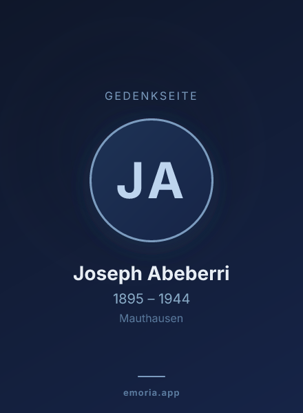Gedenkportrait von Joseph Abeberri