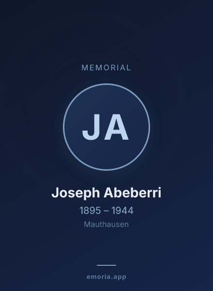 Memorial portrait of Joseph Abeberri