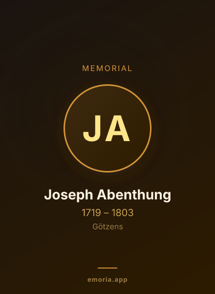 Memorial portrait of Joseph Abenthung