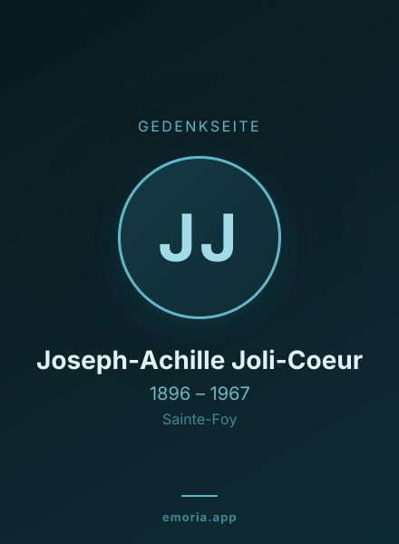 Gedenkportrait von Joseph-Achille Joli-Coeur