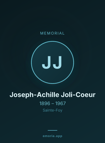 Memorial portrait of Joseph-Achille Joli-Coeur