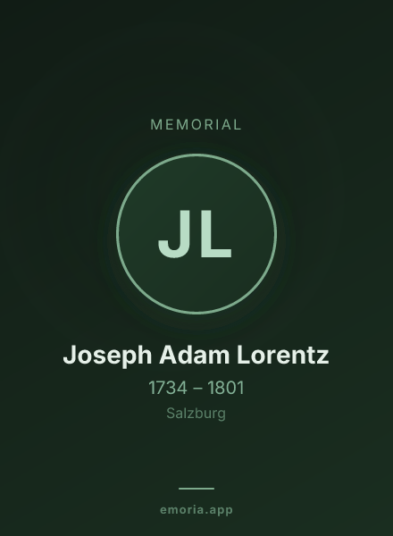Memorial portrait of Joseph Adam Lorentz