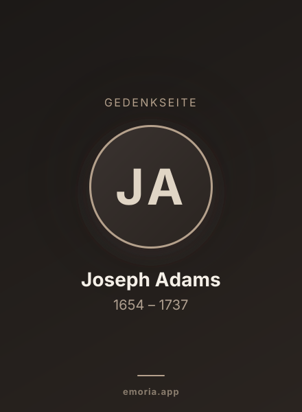 Gedenkportrait von Joseph Adams