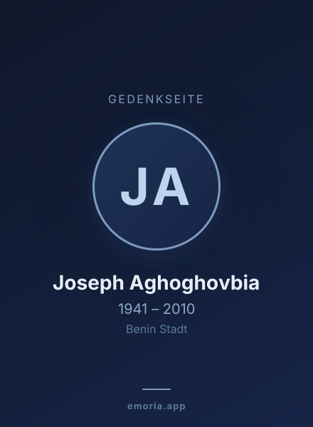 Gedenkportrait von Joseph Aghoghovbia