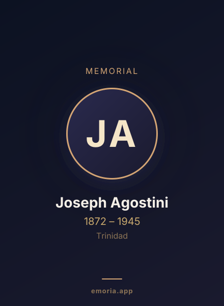 Memorial portrait of Joseph Agostini