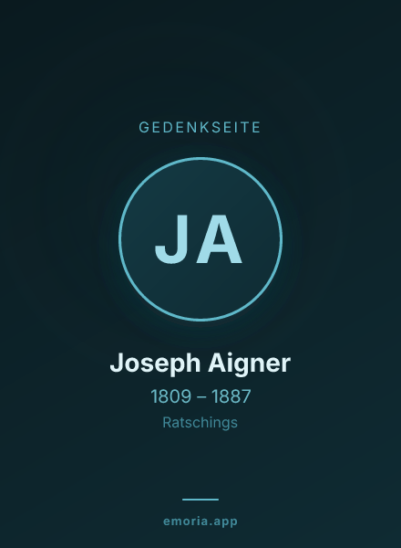 Gedenkportrait von Joseph Aigner