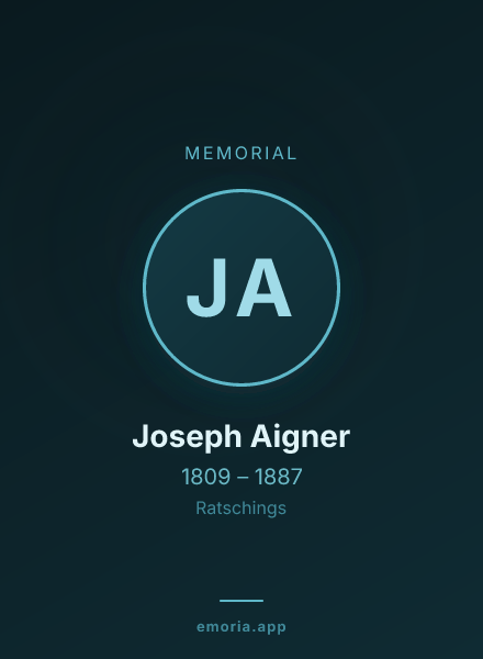 Memorial portrait of Joseph Aigner