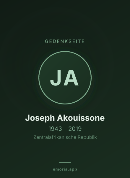 Gedenkportrait von Joseph Akouissone
