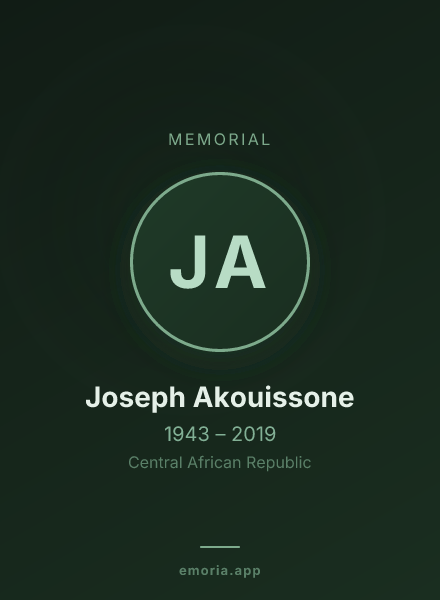 Memorial portrait of Joseph Akouissone