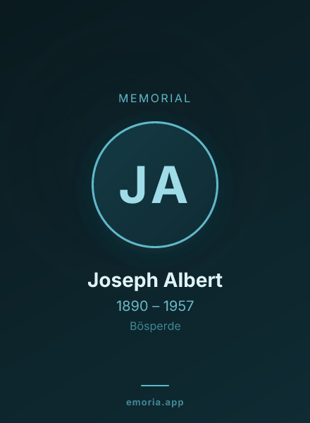 Memorial portrait of Joseph Albert