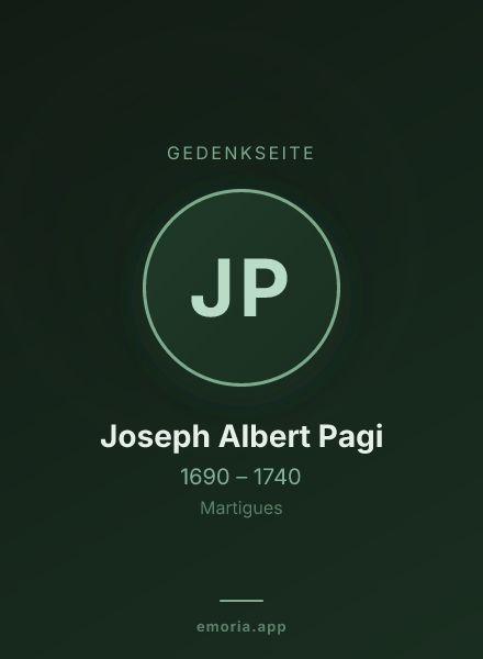 Gedenkportrait von Joseph Albert Pagi
